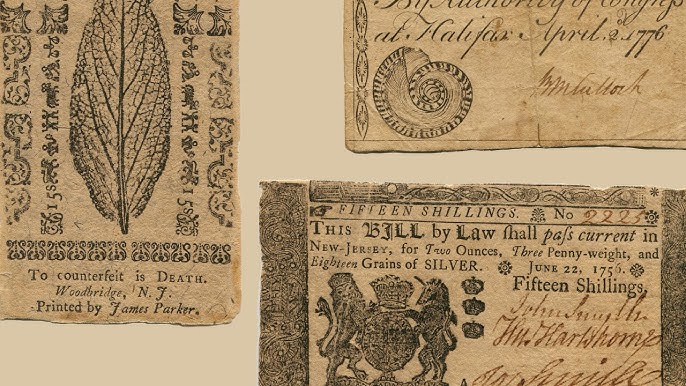 Example of Colonial Scrip paper currency