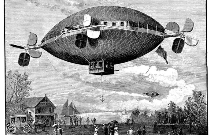 early airship engraving