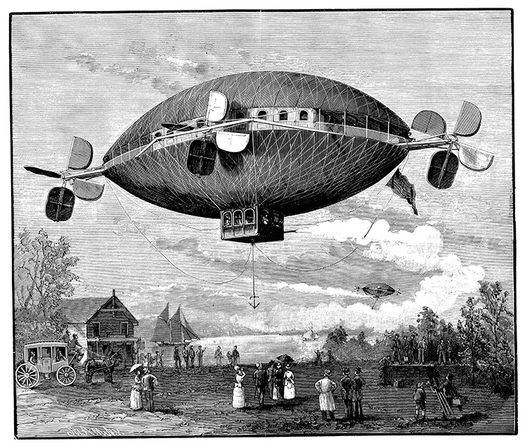 airships early airship engraving