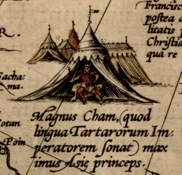 Old world map labeling Tartaria and its regional variants across Eurasia, illustrating how the term evolved in historical cartography.