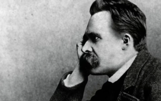 Friedrich Nietzsche black-and-white portrait