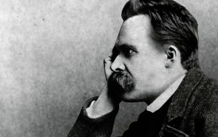 Friedrich Nietzsche black-and-white portrait