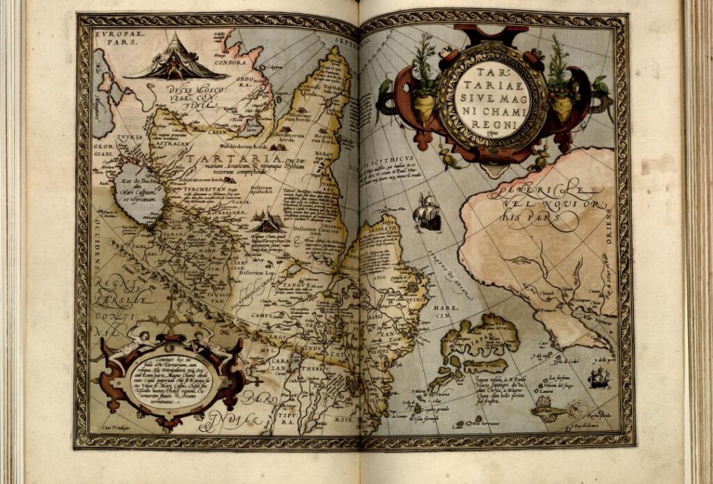 Old world map labeling Tartaria and its regional variants across Eurasia, illustrating how the term evolved in historical cartography.