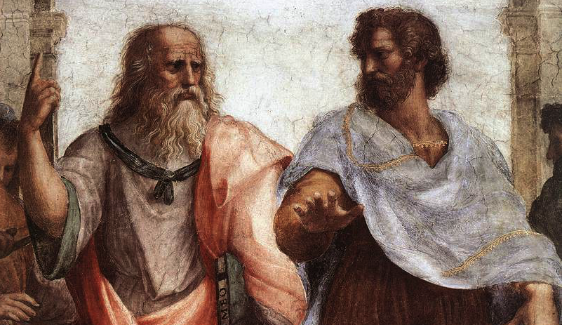 painting of plato and aristotle