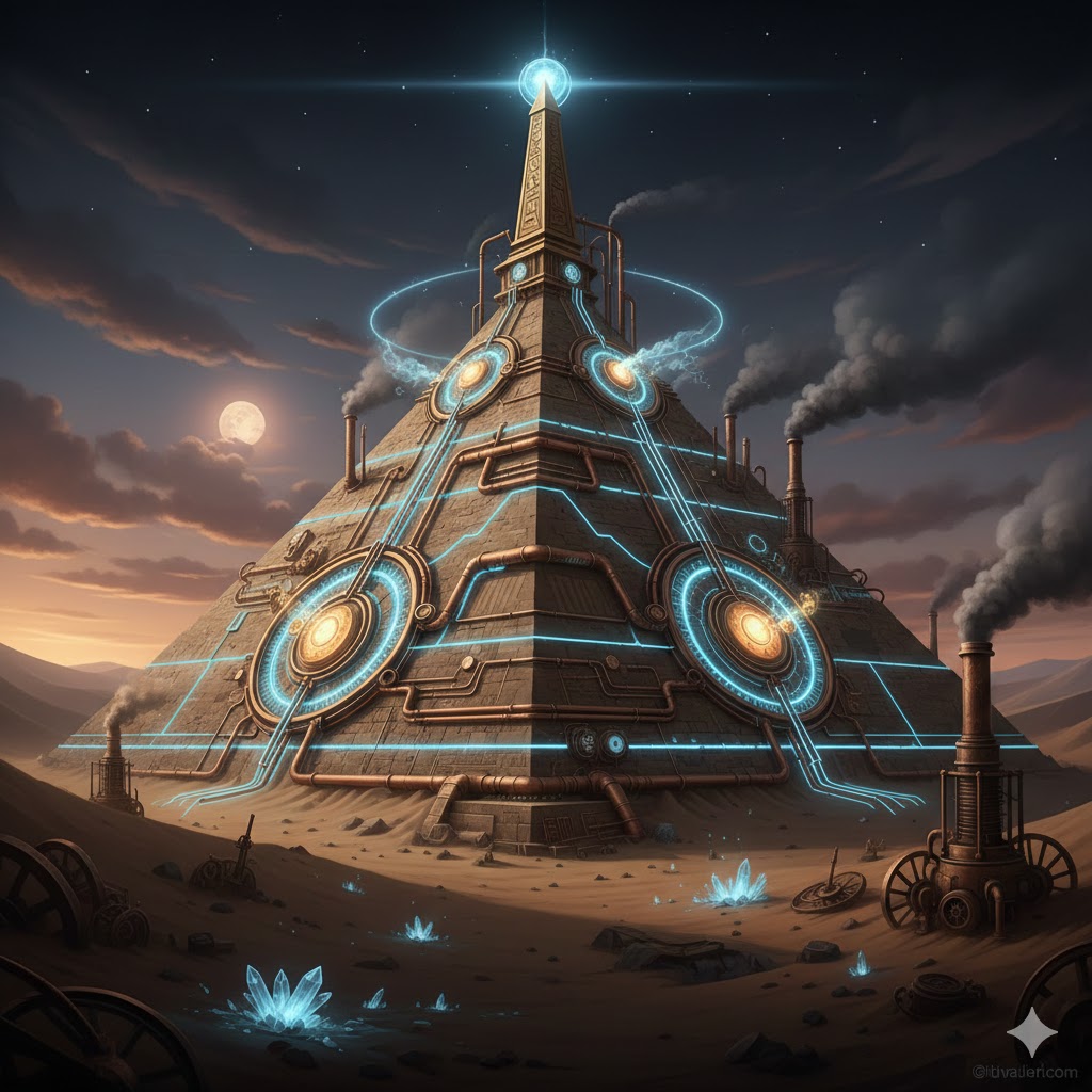 Great Pyramid as energy capacitor illustration