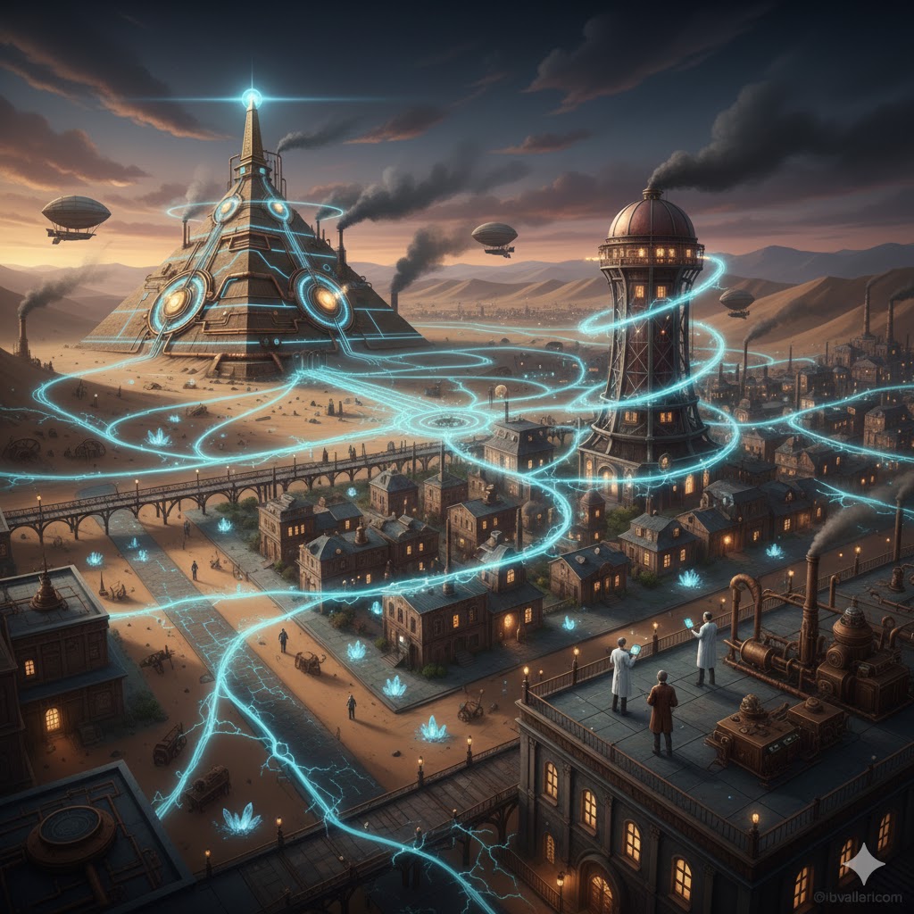 nvisible energy flow concept illustration